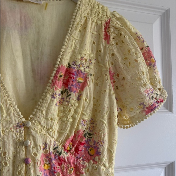 LOVESHACKFANCY Bea Cotton Eyelet Mini Dress - Picture 7 of 16